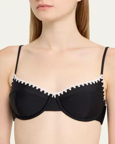 Ramy Brook Emmeline Crochet-Trim Bikini Top | Thumbnail 4
