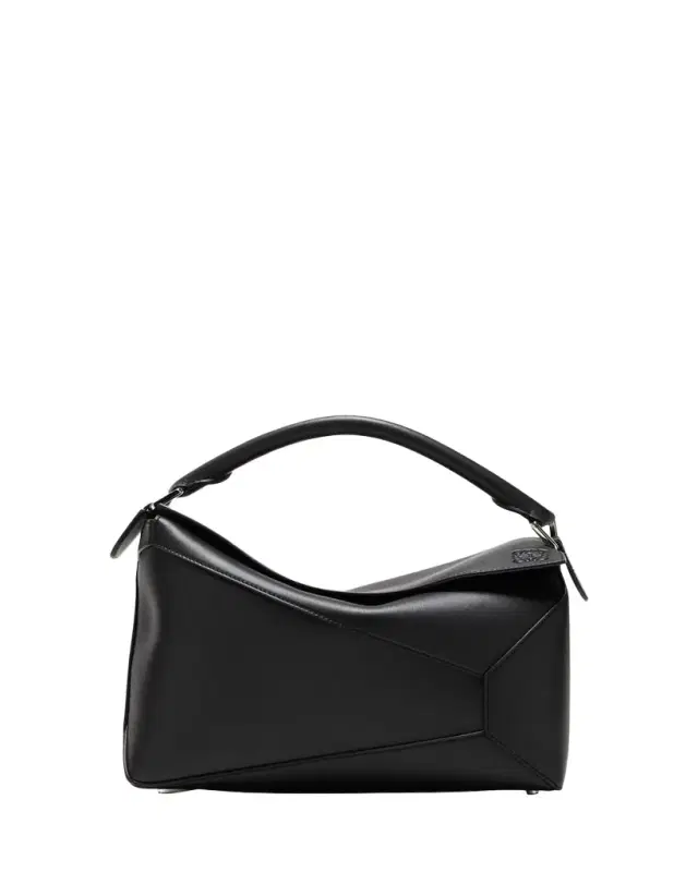 Loewe Puzzle Edge Medium Top-Handle Bag in Grained Leather