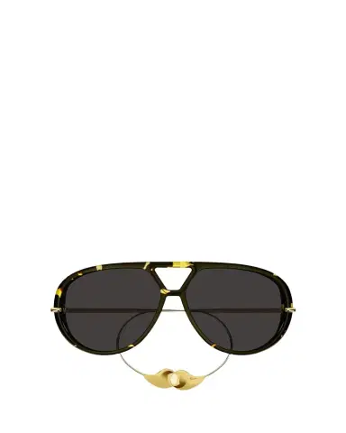 Bottega Veneta Geometric Acetate & Metal Alloy Aviator Sunglasses | Thumbnail 1 Bottega Veneta Geometric Acetate & Metal Alloy Aviator Sunglasses | Thumbnail 1
