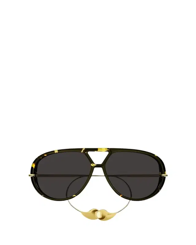 Bottega Veneta Geometric Acetate & Metal Alloy Aviator Sunglasses