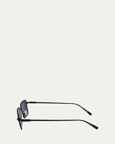Ferragamo Men's Gancini Evolution Metal Rectangle Sunglasses | Thumbnail 4 Ferragamo Men's Gancini Evolution Metal Rectangle Sunglasses | Thumbnail 4