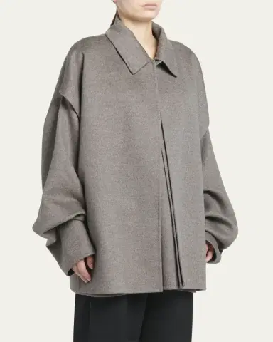 Bottega Veneta Oversized Light Double Wool Cashmere Jacket | Thumbnail 4 Bottega Veneta Oversized Light Double Wool Cashmere Jacket | Thumbnail 4