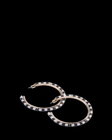 Elsie Frieda Anguilla Hoop Earrings with Heishi Beads | Thumbnail 2