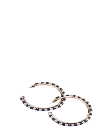 Elsie Frieda Anguilla Hoop Earrings with Heishi Beads | Thumbnail 1