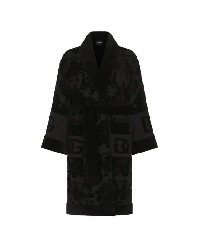 Dolce & Gabbana DG Logo Jacquard Bathrobe
