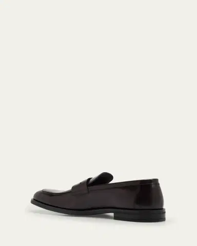 Stuart Weitzman Men's Club Burnished Leather Penny Loafers | Thumbnail 4 Stuart Weitzman Men's Club Burnished Leather Penny Loafers | Thumbnail 4