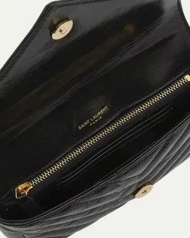 Saint Laurent College Mini YSL Quilted Top Handle Bag | Thumbnail 4 Saint Laurent College Mini YSL Quilted Top Handle Bag | Thumbnail 4