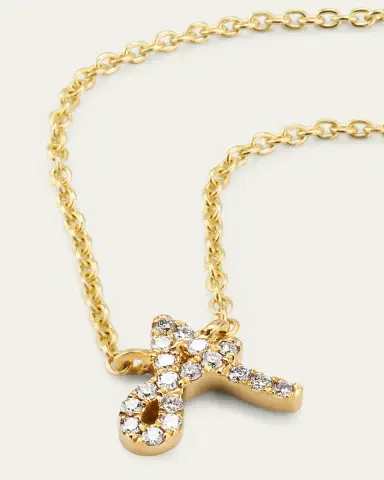 Sydney Evan 14k Diamond Pave Initial Necklace | Thumbnail 2 Sydney Evan 14k Diamond Pave Initial Necklace | Thumbnail 2