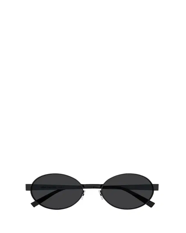Saint Laurent Logo Metal Oval Sunglasses