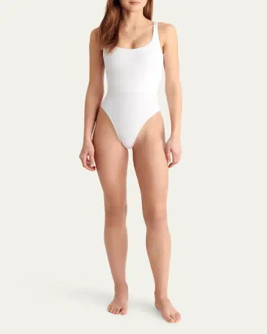 Eres Asia Scoop-Neck One-Piece Swimsuit with Waistband Detail | Thumbnail 2