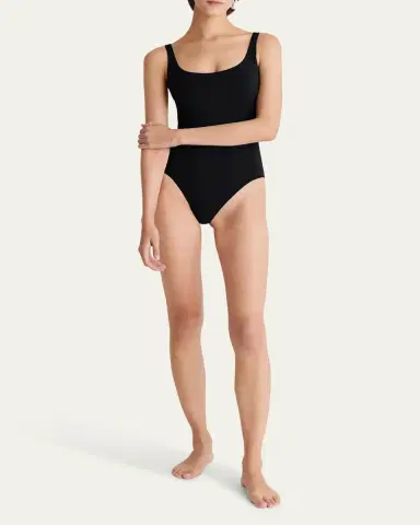 Eres Asia Scoop-Neck One-Piece Swimsuit with Waistband Detail | Thumbnail 6