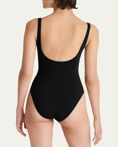 Eres Asia Scoop-Neck One-Piece Swimsuit with Waistband Detail | Thumbnail 7