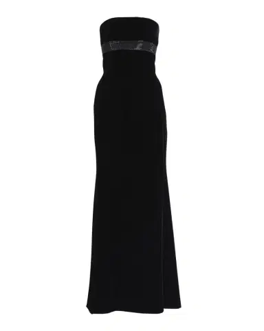 Giorgio Armani Strapless Strass Embellished Velvet Trumpet Gown | Thumbnail 1