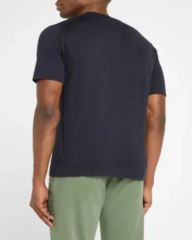 John Smedley Men's Lorca Sea Island Cotton T-Shirt | Thumbnail 3
