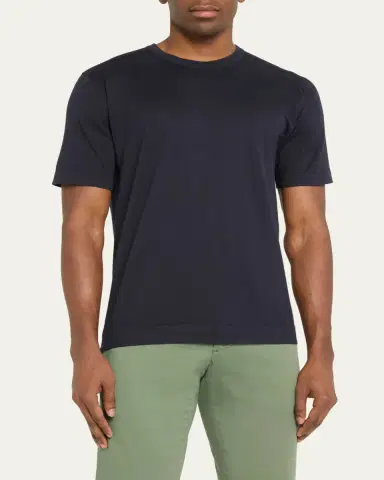 John Smedley Men's Lorca Sea Island Cotton T-Shirt | Thumbnail 4