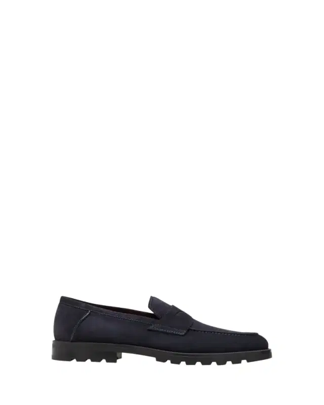 Men's Rock Suede Lug Sole Penny Loafers