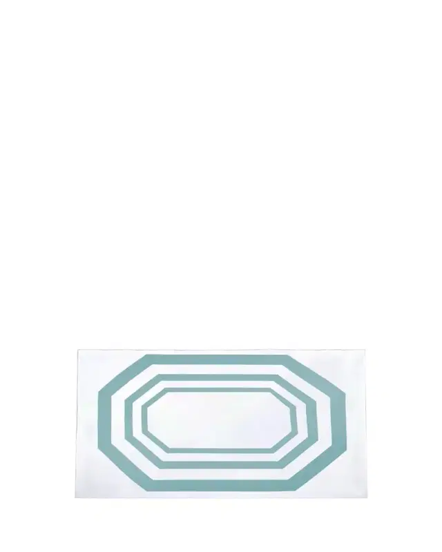 The Lino Essential Aqua Rectangle Tablecloth, 71" x 144"