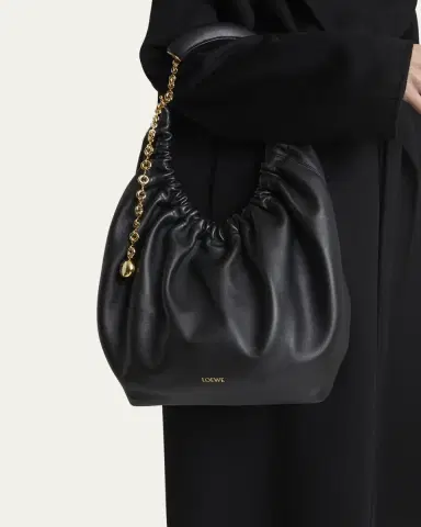 Loewe Squeeze Medium Shoulder Bag in Napa Leather | Thumbnail 2