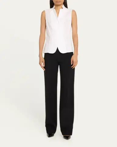 Akris Baumwolle Stretch Sleeveless Blouse | Thumbnail 2 Akris Baumwolle Stretch Sleeveless Blouse | Thumbnail 2