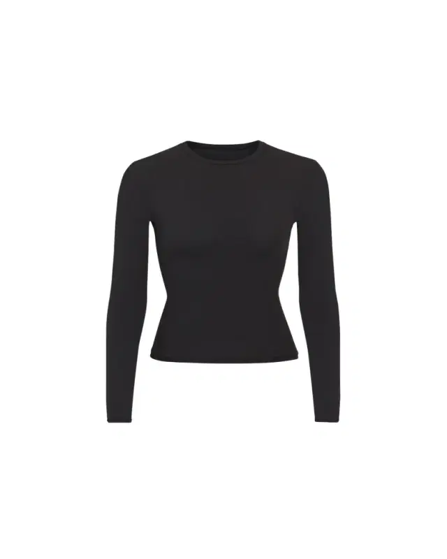 SKIMS Fits Everybody Crewneck Long-Sleeve T-Shirt