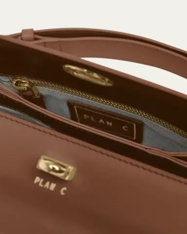 Plan C Mini Turn-Lock Leather Shoulder Bag | Thumbnail 4 Plan C Mini Turn-Lock Leather Shoulder Bag | Thumbnail 4