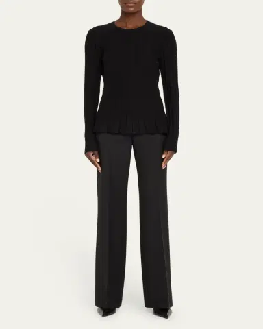 Gabriela Hearst Vesta Wide-Leg Pants with Belted Detail | Thumbnail 2