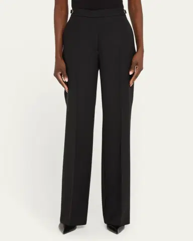 Gabriela Hearst Vesta Wide-Leg Pants with Belted Detail | Thumbnail 4