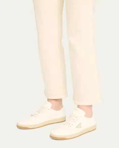 Prada Leather Low-Top Sneakers | Thumbnail 5