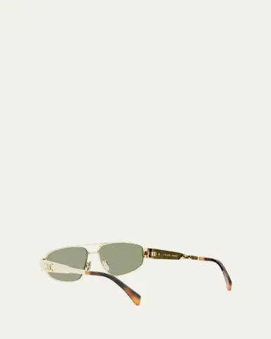 Celine Men's Triomphe Pilot Metal Sunglasses | Thumbnail 4 Celine Men's Triomphe Pilot Metal Sunglasses | Thumbnail 4