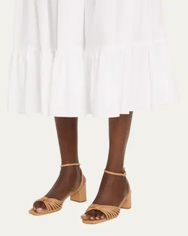 Loeffler Randall Olivia Leather Knot Block Heel Sandals | Thumbnail 2