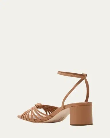 Loeffler Randall Olivia Leather Knot Block Heel Sandals | Thumbnail 4