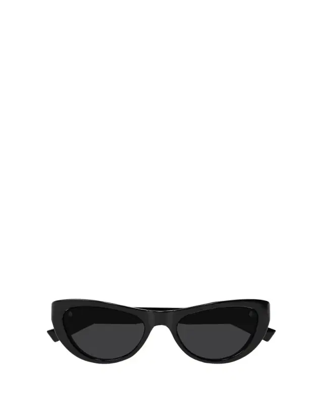 Saint Laurent Sleek Logo Plastic Cat-Eye Sunglasses