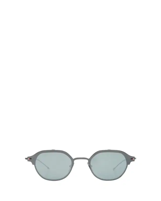 Thom Browne Men's Titanium Round Clip-On Sunglasses
