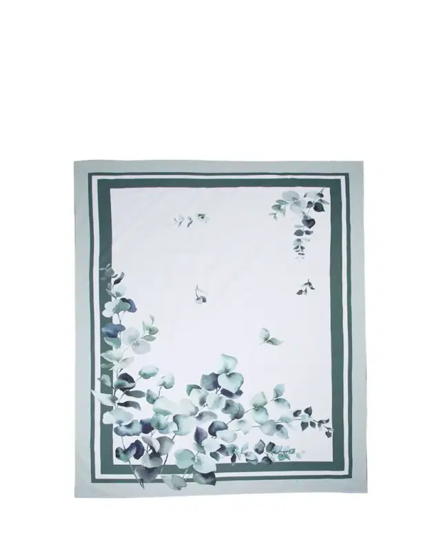 The Lino Eucalyptus Green Tablecloth, 71" x 98"