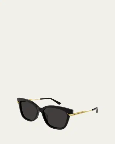 Bottega Veneta Engraved Logo Acetate & Metal Cat-Eye Sunglasses | Thumbnail 2