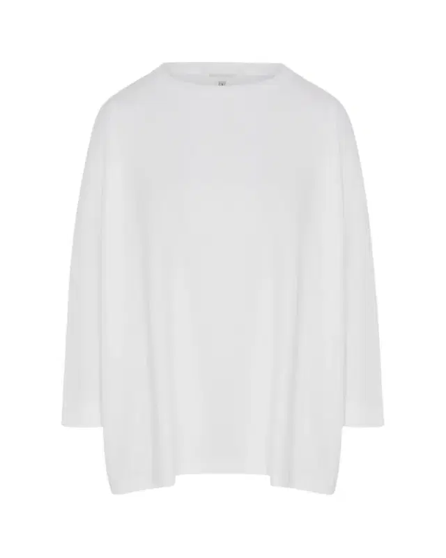 Eskandar Round Neck Long Sleeve Cotton T-Shirt