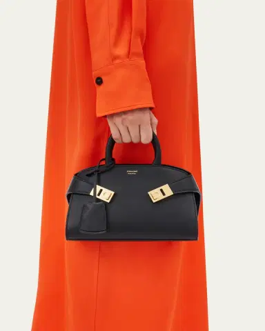 Ferragamo Mini Hug Leather Top-Handle Bag | Thumbnail 2 Ferragamo Mini Hug Leather Top-Handle Bag | Thumbnail 2