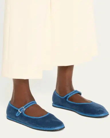 Vibi Venezia Velvet Mary Jane Ballerina Flats | Thumbnail 2