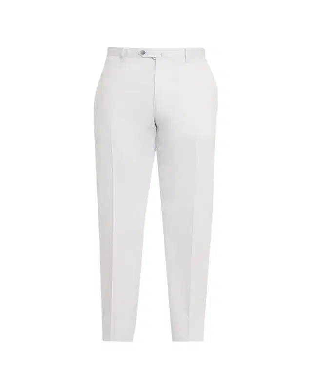 Men's Luxe Twill Flat-Front Trousers