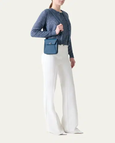 Akris Anouk Mini Flap Leather Messenger Bag | Thumbnail 6 Akris Anouk Mini Flap Leather Messenger Bag | Thumbnail 6