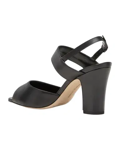 Manolo Blahnik Khiko Leather Peep-Toe Slingback Sandals | Thumbnail 1
