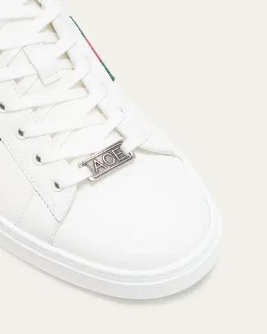 Gucci Ace Leather Web Low-Top Sneakers | Thumbnail 5