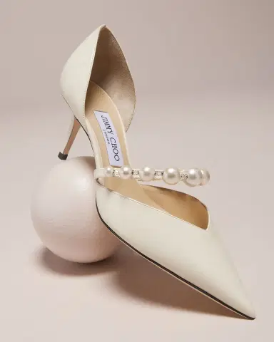 Jimmy Choo Aurelie d 'Orsay Pearly Band Pumps | Thumbnail 4