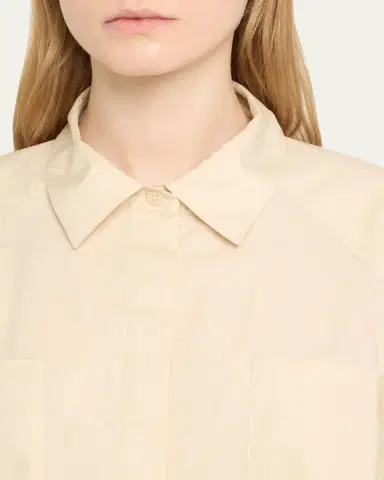 Simkhai Crissy Puff-Sleeve Cotton Poplin Mini Shirtdress | Thumbnail 5 Simkhai Crissy Puff-Sleeve Cotton Poplin Mini Shirtdress | Thumbnail 5