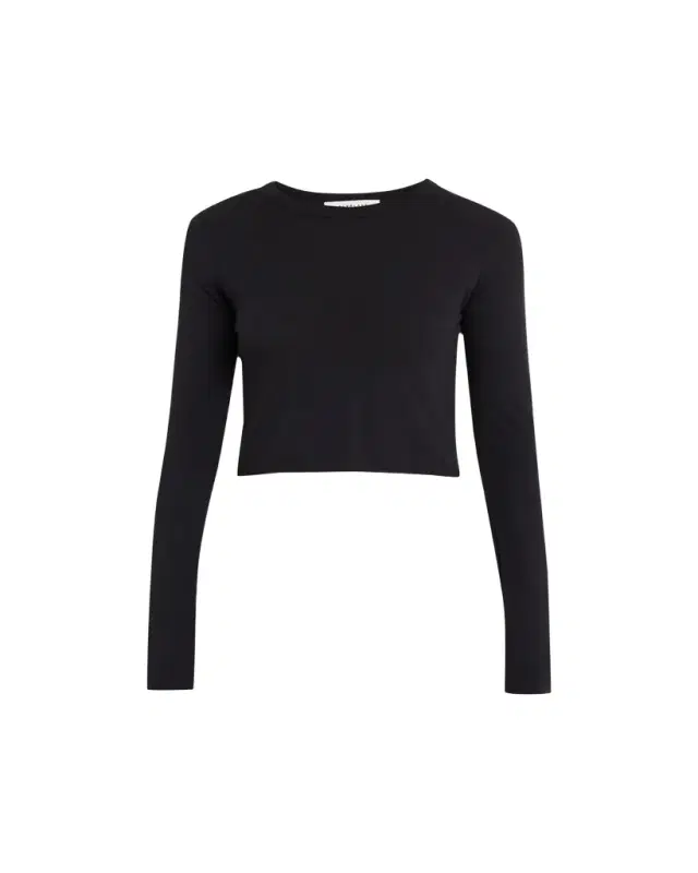 SLVRLAKE Long Sleeve Cropped Baby Tee