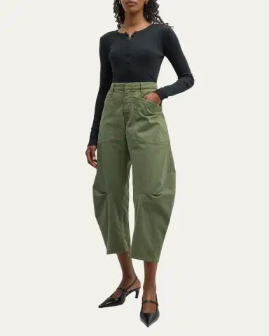 Nili Lotan Shon Mid-Rise Cropped Pants | Thumbnail 2