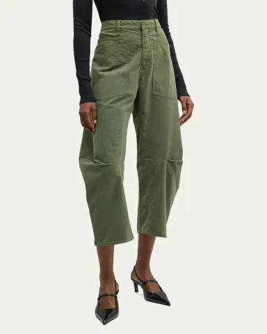 Nili Lotan Shon Mid-Rise Cropped Pants | Thumbnail 4