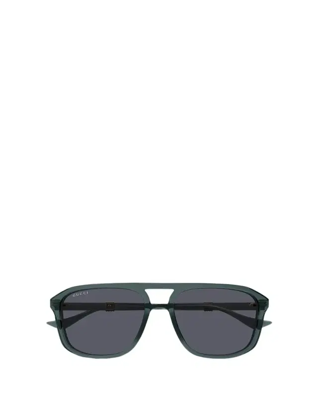 Men's Double-Bridge Acetate Aviator Sunglasses