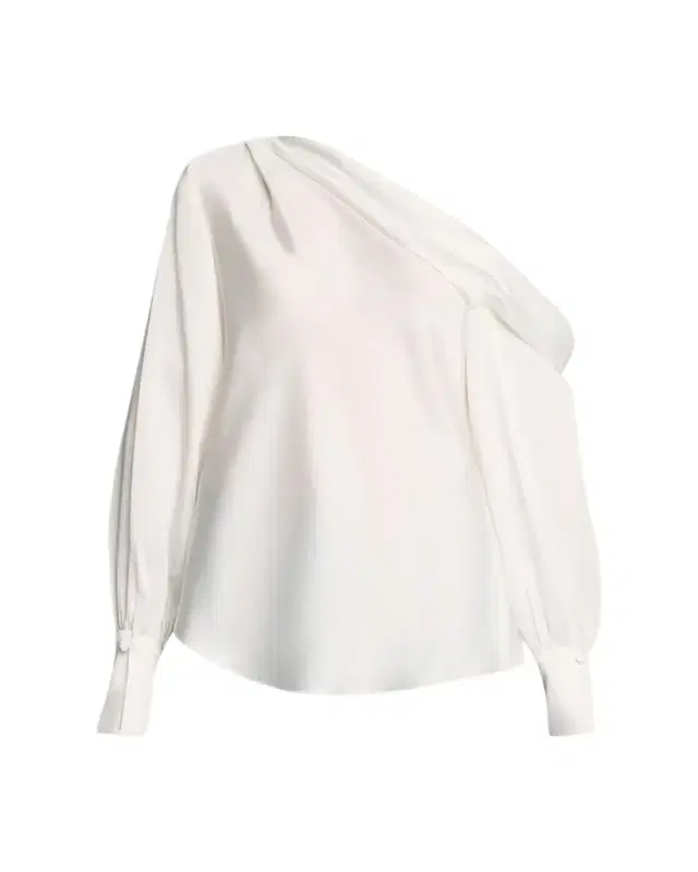 SIMKHAI Alice Draped Satin One-Shoulder Top