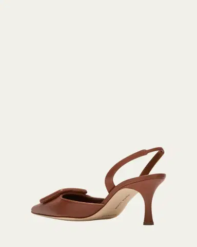 Manolo Blahnik Maysli Leather Buckle Halter Pumps | Thumbnail 8 Manolo Blahnik Maysli Leather Buckle Halter Pumps | Thumbnail 8